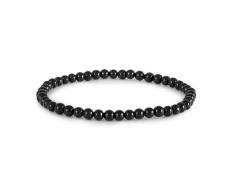 Onyx ball bracelet | 4 mm beads balls | High quality gemstone bracelet | 19cm stretchy bracelet | Chakra yoga, couple/friendship/partner