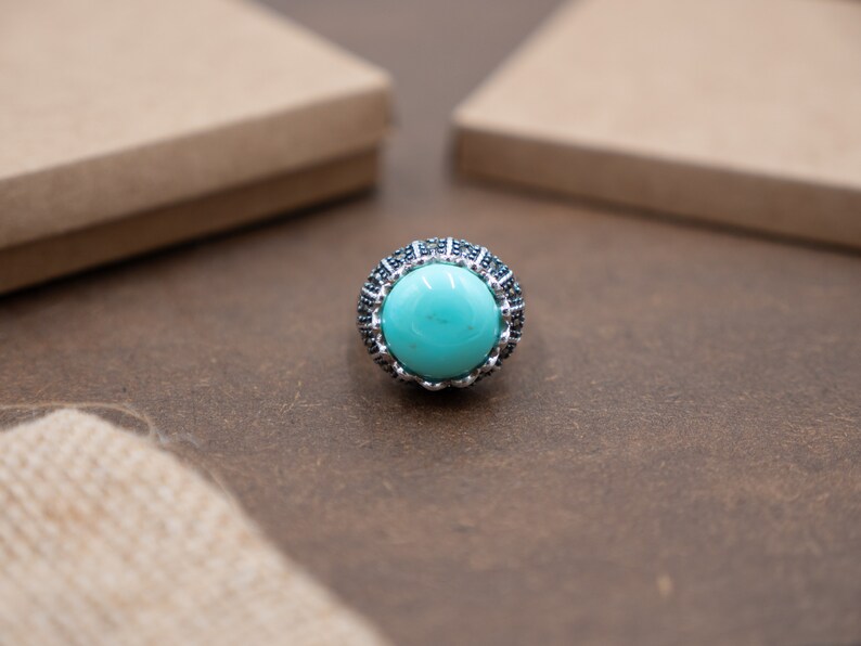 • FLOWER • turquoise + silver ring