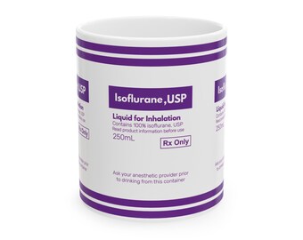 Isoflurane Anesthesiology Trivia Mug: Funny Medical Coffee Mug