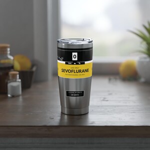 Vaso térmico personalizado de sevoflurano, regalo para CRNA, regalo para anestesiólogo, regalo para médico anestesista, vaso de viaje de 20 oz para enfermera anestesista. imagen 7