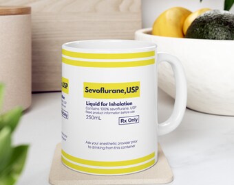 Sevo Anesthesiology Trivia Mug: Funny Anesthesia Nurse Gift