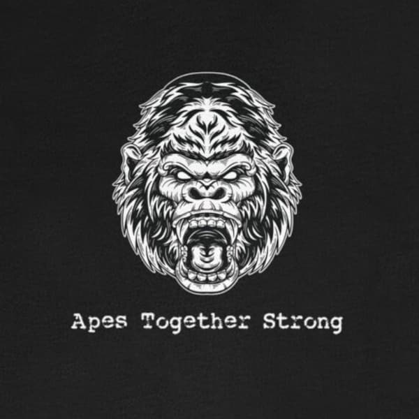 Apes Together Strong Crypto HODL Bitcoin To the Moon Bull Market Stonks Wall Street Investing Trader's Tee