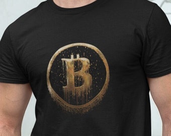 Bitcoin Gold Melt Logo Crypto HODL To the Moon Investing Trader's Tee