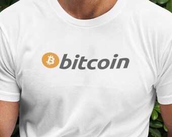 Bitcoin Official Logo Wordmark Crypto HODL To the Moon Investing Trader's Tee