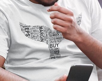 LIMITED EDITION Whale Word Art Wall Street Stock Finance Investing Trader's Tee