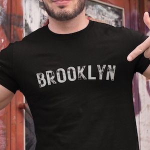 NYC Series Brooklyn New York Born Here I Love NY T-shirt unisexe à manches courtes en jersey