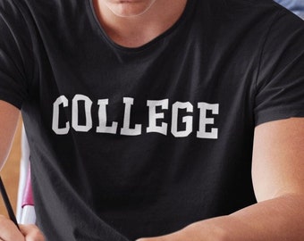 College-Druck-Buchstaben-Vintage lustige Komödien-Mode-T-Shirt
