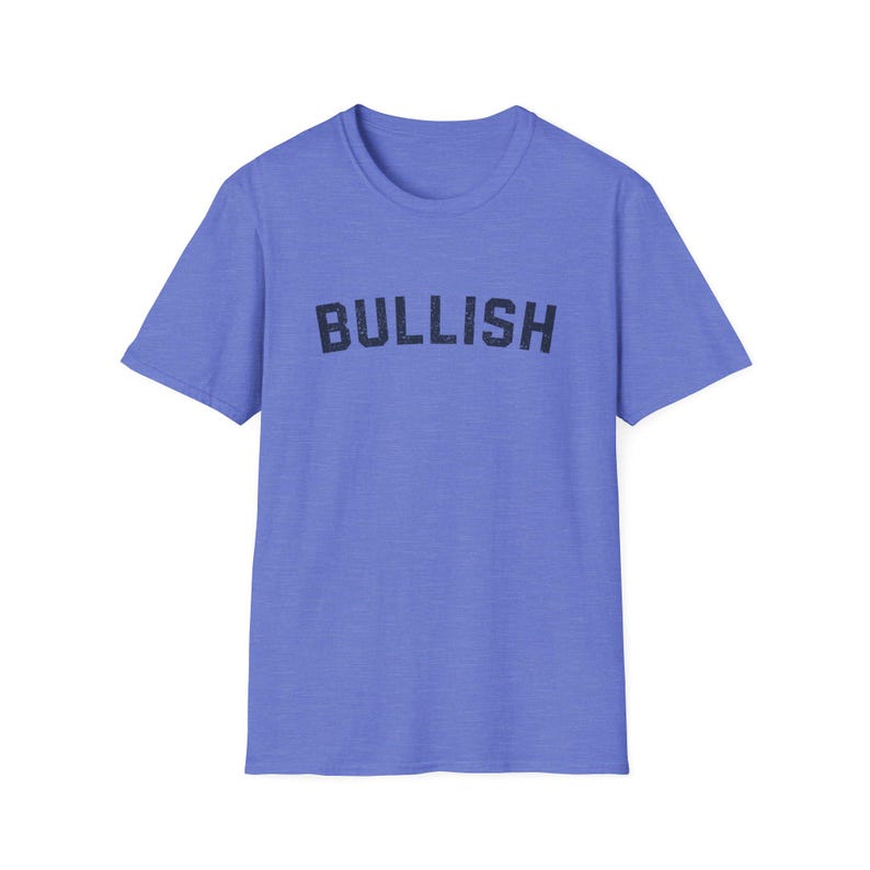 Bullish Financial Stock Market Bull To the Moon Investing Trader's Tee Heather Royal