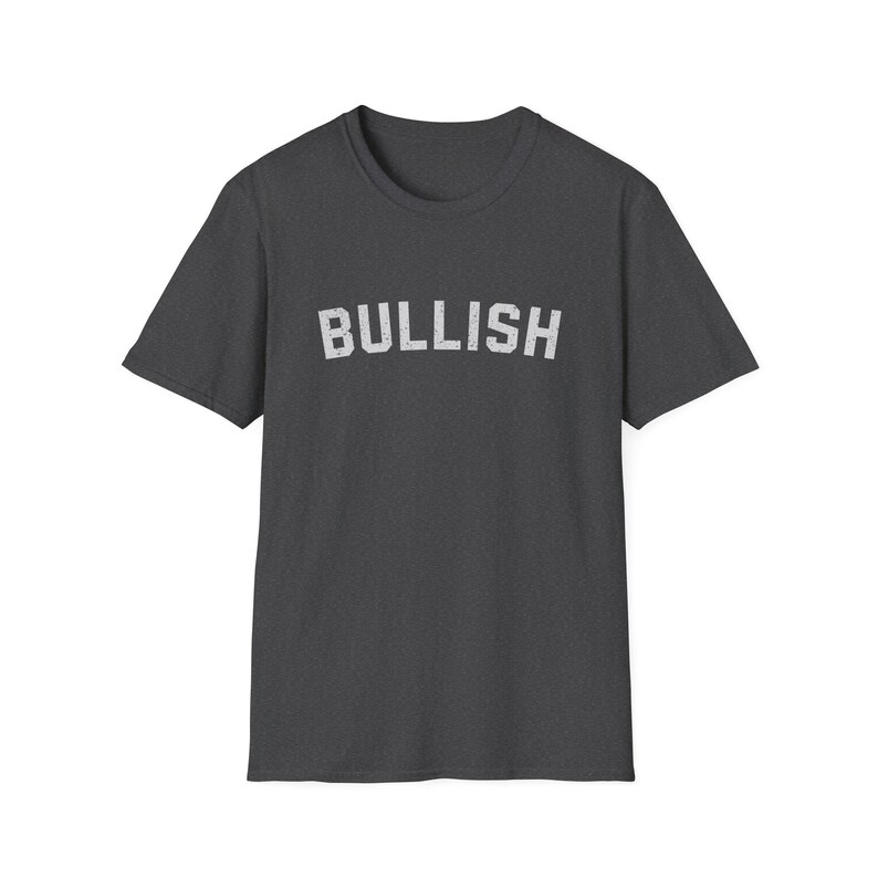 Bullish Financial Stock Market Bull To the Moon Investing Trader's Tee Dark Heather