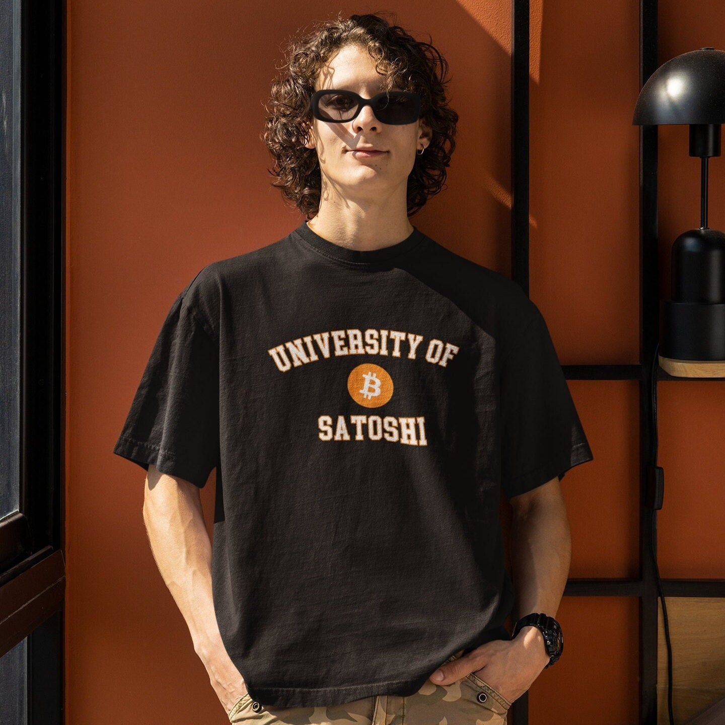 University of Satoshi Bitcoin Crypto HODL College Investing Trader's Tee