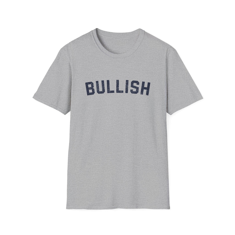 Bullish Financial Stock Market Bull To the Moon Investing Trader's Tee Sport Grey