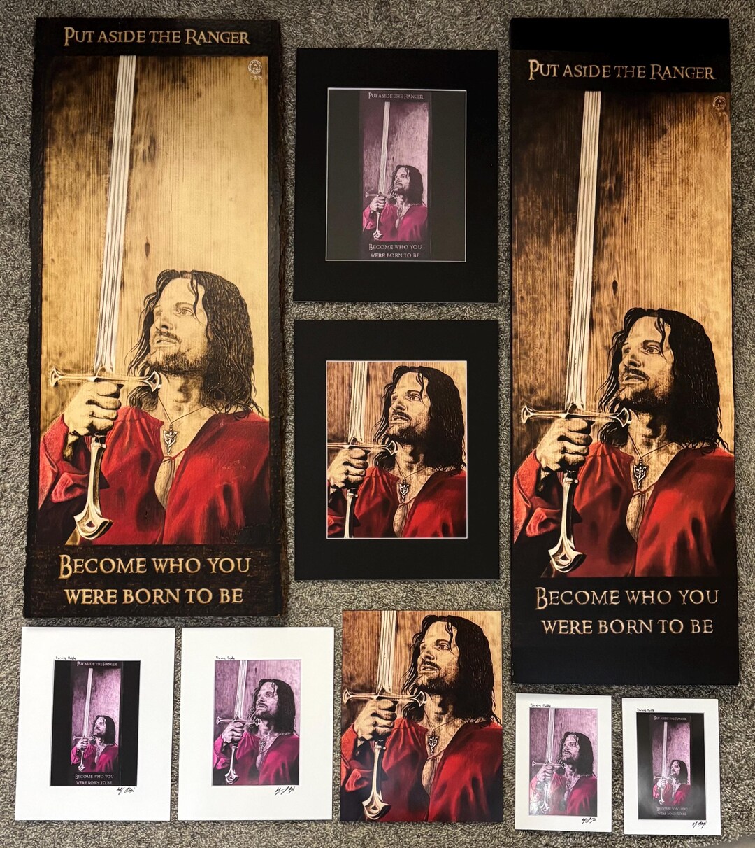 32 X 14in Picture of Aragorn With Anduril and the Quote “put Aside the ...
