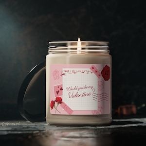 Would You BE MY VALENTINE Romantic Candle | Ignite the Spark | Valentine&#39;s Gift | Prefect Gift for your Lover| Vegan Soy Candle | Love Gift