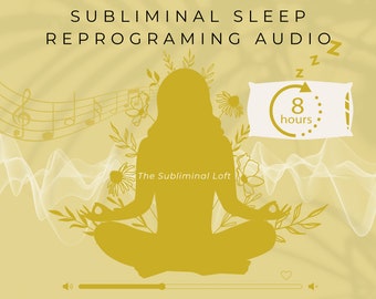 Audio subliminal para dormir / Subliminal de 8 horas / Reprogramación subconsciente / Frecuencia de 528 Hz / Audio de hipnoterapia / Afirmaciones para dormir /