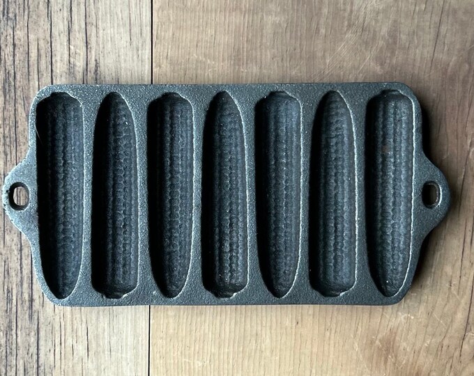 Cast Iron Bread Stick Pan, Small 8 X 4, 7 Slots Etsy