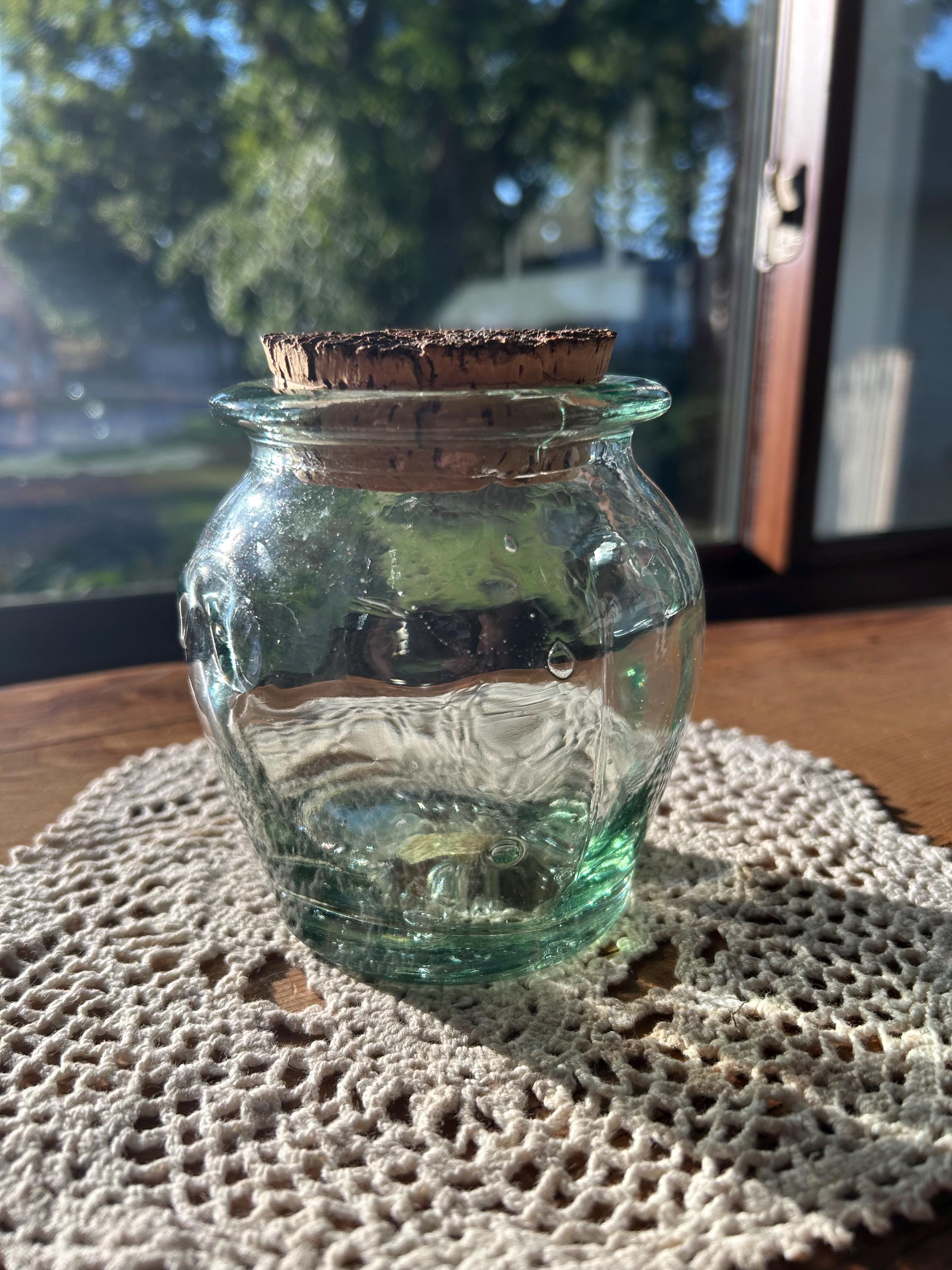 Made in Spain Green Glass Jars - Etsy