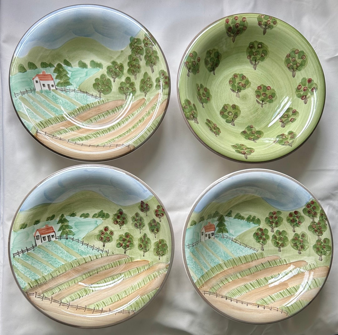 Vintage Orchard Field Farmhouse Salute Ceramics Salad/dessert Etsy