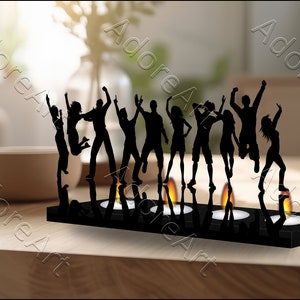 Dancing, Dancing Group, candle holder, Candle Holder, Candle, Metal, Home Decor, Room Decoration, Gift for Women image 2