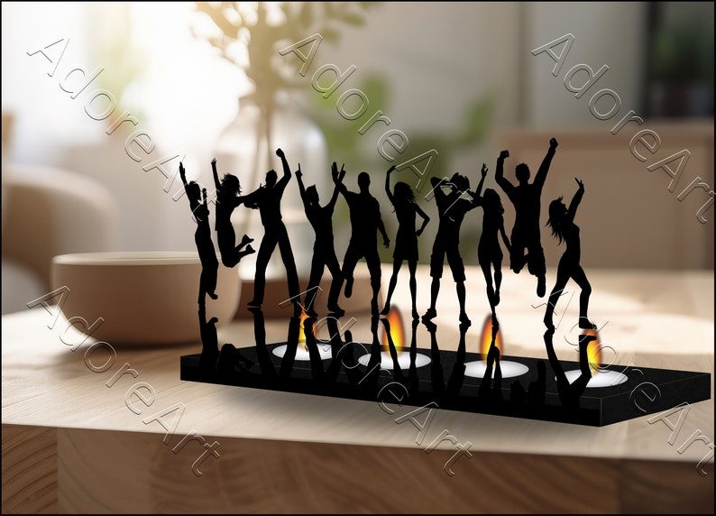 Dancing, Dancing Group, candle holder, Candle Holder, Candle, Metal, Home Decor, Room Decoration, Gift for Women image 2