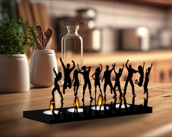 Dancing, Dancing Group, candle holder, Candle Holder, Candle, Metal, Home Decor, Room Decoration, Gift for Women