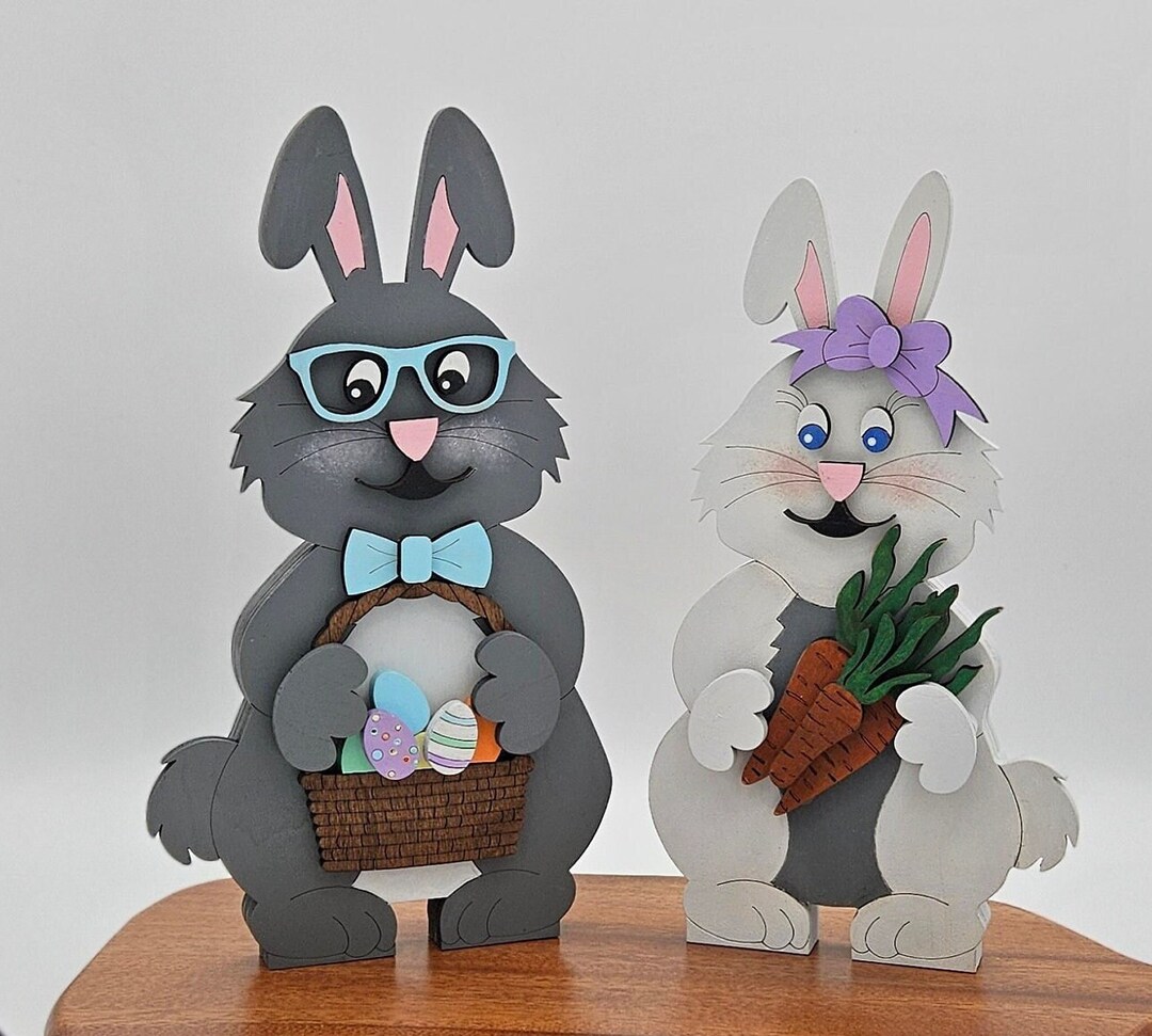Easter Bunny Shelf Sitter, Boy or Girl Easter Bunny, Wooden Bunny ...