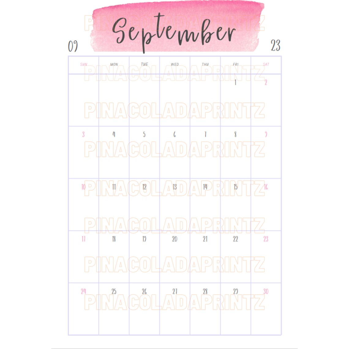 EDITABLE | PRINTABLE September 2023 Monthly Planner Calendar - Etsy ...