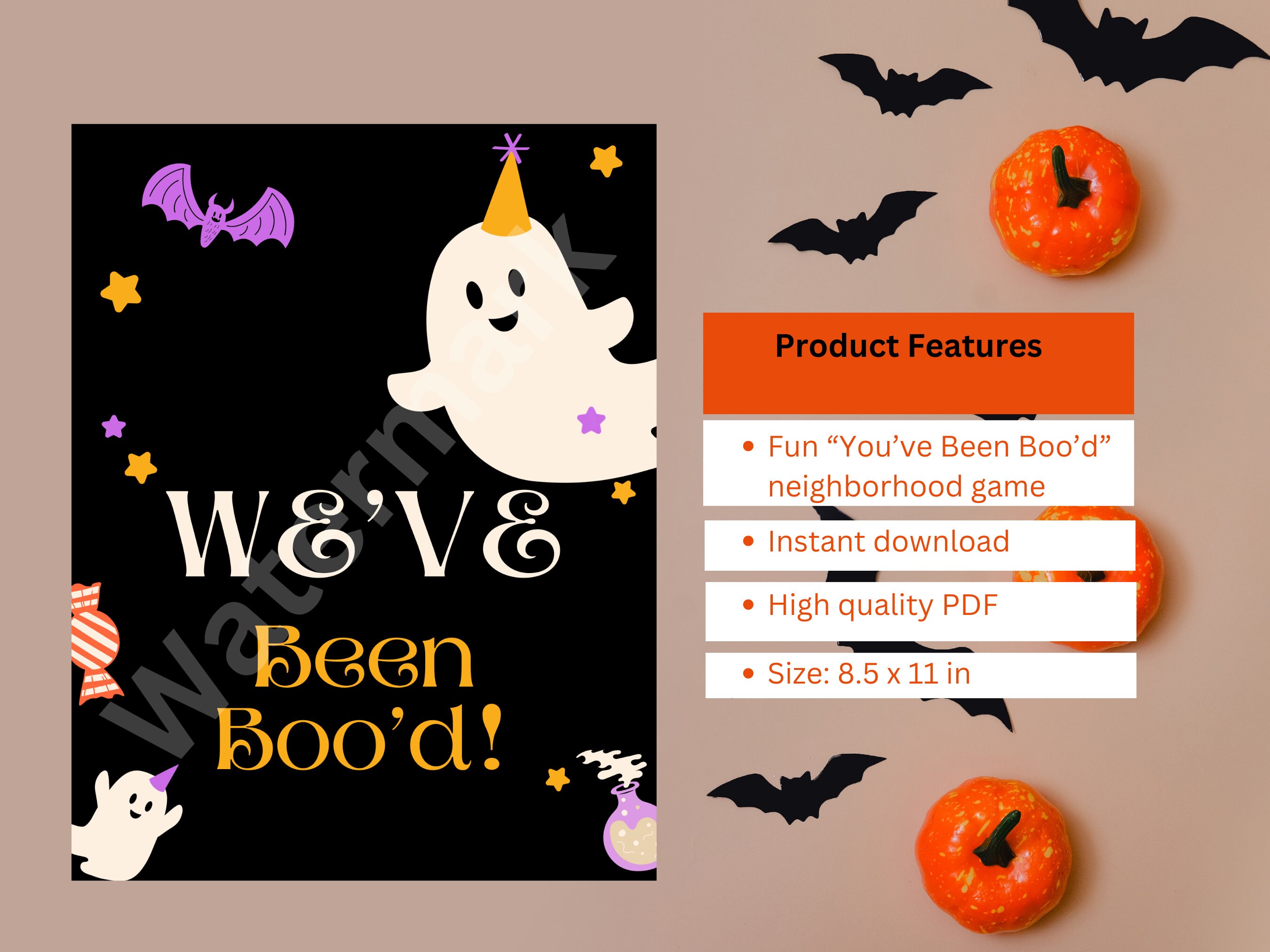 You've Been Boo'd! | Halloween Boo Basket | Trick or Treat Boo'd | Boo ...