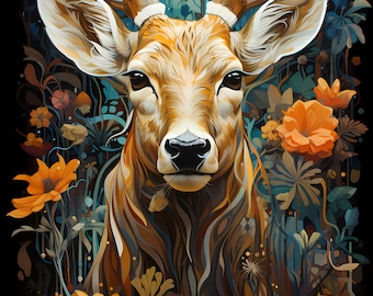 Wildlife Colorful Deer 1