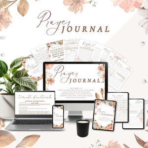 Beautiful 20-Page Prayer Journal | Guided Daily Devotionals & Scripture Reflections | Digital Download