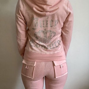 Juicy Couture Little Girls 2T-6X Long Sleeve Logo Velour Sweatshirt &  Matching Jogger Pant Set