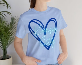 Kansas City Royal Blue Heart T-shirt, Kansas City Royals, Kansas City T-shirt