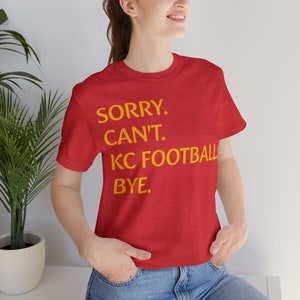 Kansas City Football T-Shirt, Women&#39;s Football Tshirt, Kansas City Chiefs Tshirt, Funny Football Shirt, KC Football Tee, Gifts for Her, Gift