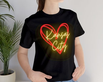 Kansas City Heart T-shirt, Kansas City Shirt, KC Heart tshirt, Gift for Her, Valentine's Day gift, Galentine's Day gift, KC tshirt