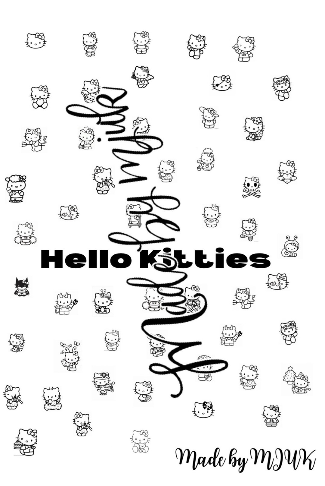 Hello Kitty Nail Art Cheat Sheet. Gel Nail Art Cheat Sheet. Etsy