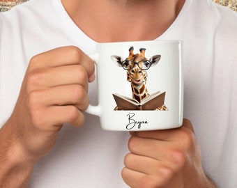 Giraffe Coffee Mug, Personalized Giraffe Mug, Giraffe Lover Mug, Giraffe Mug, Birthday Gift, Custom Giraffe Mug, Giraffe Cup, Funny Mug