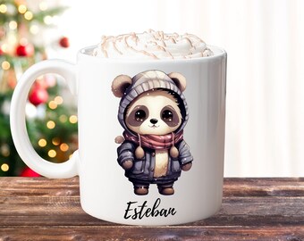 Personalized Panda Mug, Cute Coffee Mug, Custom Panda Mug, Birthday Gift, Panda Lover Mug, Panda Gift, Panda Mug, Cute Panda Mug