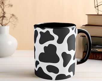 Cow Pattern Mug, Gift for Cow Lover, Cow Coffee Mug, Best Friend Birthday Gifts, Cute Mug for Cow Lovers, Coffee Cup, Cow Gifts