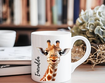 Giraffe Personalized Mug, Giraffe Lover Mug, Giraffe Mug, Birthday Gift, Custom Giraffe Mug, Giraffe Cup, Funny Mug, Giraffe Coffee Mug