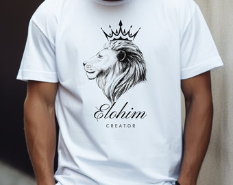 Creator Tee, Gift for youth, Cool Christian T-shirt, Church teens gift, Lion of Judah, Lion Tee