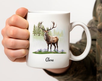 Personalized Deer Mug, Custom Mug, Gift For Hunter, Deer Coffee Mug, Hunting, Personalized Hunting Gift, Hunter Mug, Deer Hunting Mug, Him