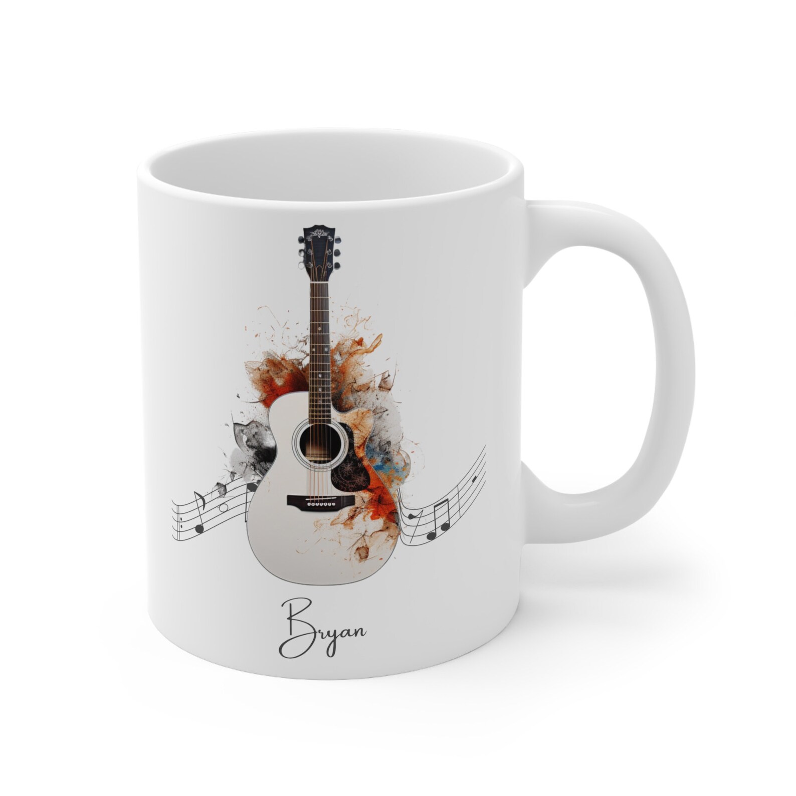 Handcrafted Mug Featuring 3D Guitar Designs main image 1