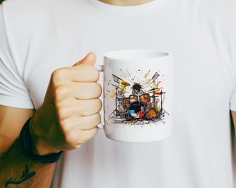 Cool Drummer Mug, Drummer Mug, Drummer Birthday Gift, Drummer Gifts, Drummer Lover Mug, Drummer Cup, Drummer Coffee Mug, Drum Player Gift