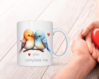 Love Mug, Custom Coffee Cup,Personalized Coffee Mug,Custom Mug, Mug for Men Women, Bird Love Coffee Mug Cup, Couple Mug, valentines day gift