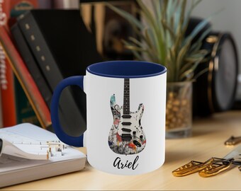 Personalized Guitar Mug, Guitarist Gift, Guitarist Gift Mug, Music Mug, Guitar Coffee Mug, Birthday Gift, Guitar Player Gift, Custom Mug