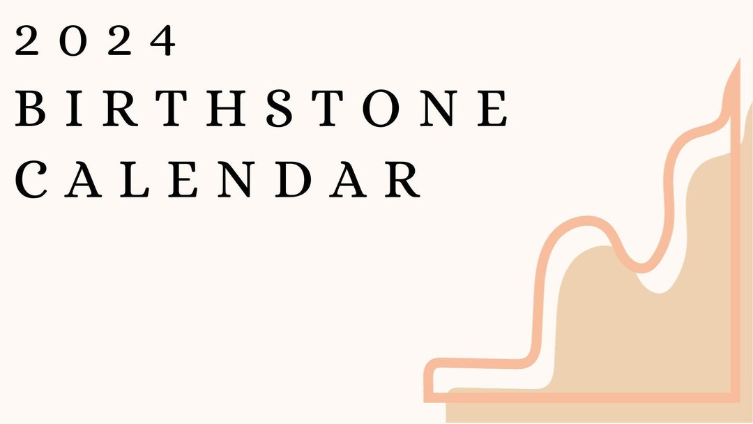 2024 Birthstone Calendar Etsy