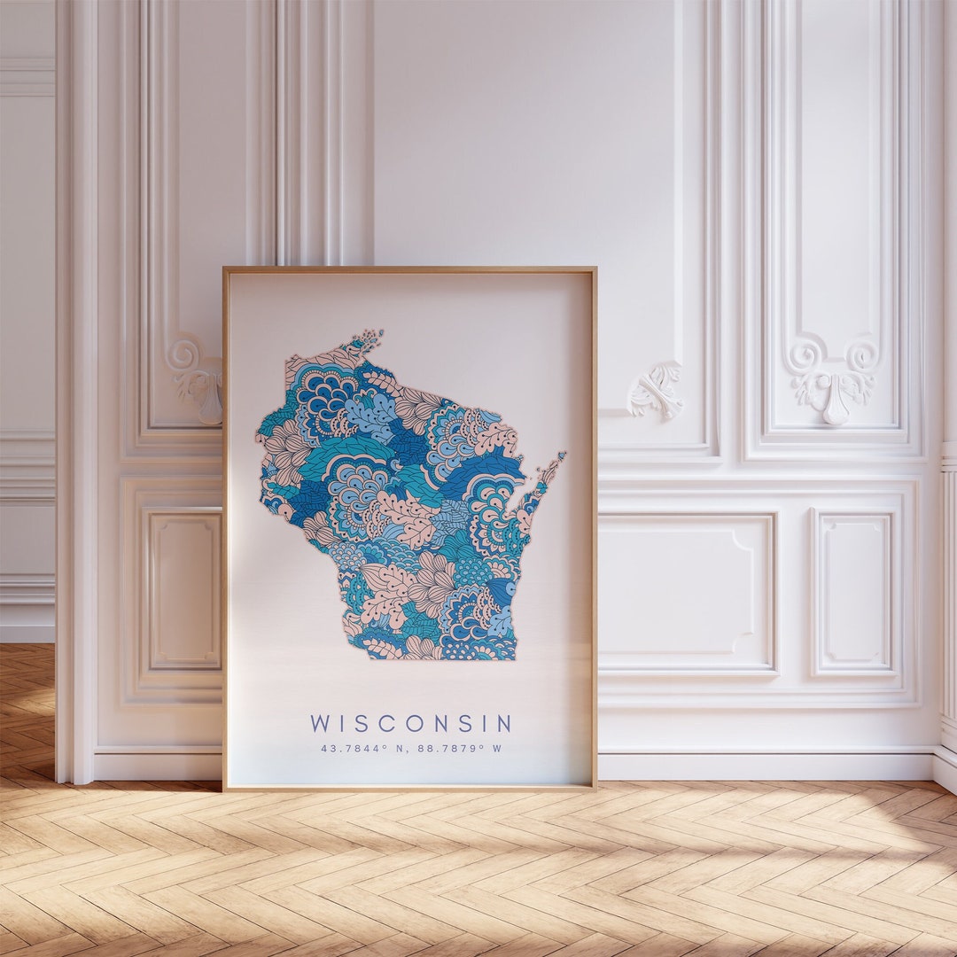 Wisconsin State Map for Office, Home, & Gift - Wisconsin State Travel ...