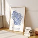 Wisconsin US State Blue Minimal Style Map Print, Wisconsin USA State ...