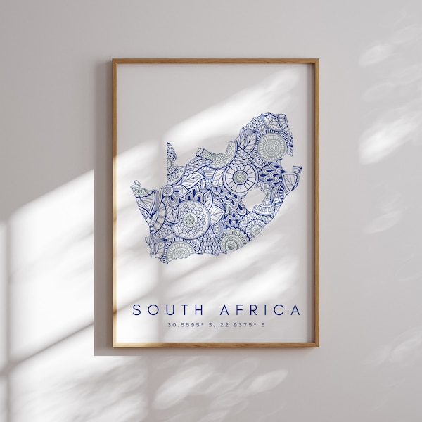 South Africa Print Etsy