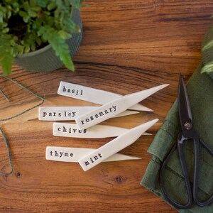 Handmade Ceramic Herb Tags