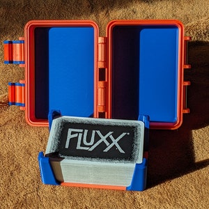 Impressionante estojo de transporte para cartão Fluxx impresso em 3D